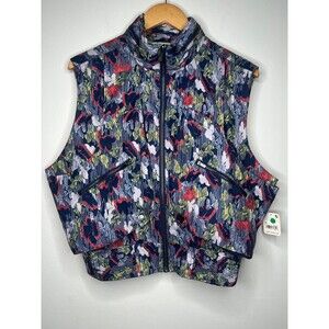 NWT Free People FP MOVEMENT Vest Size S Off The Grid Supernova Printed W/Hood